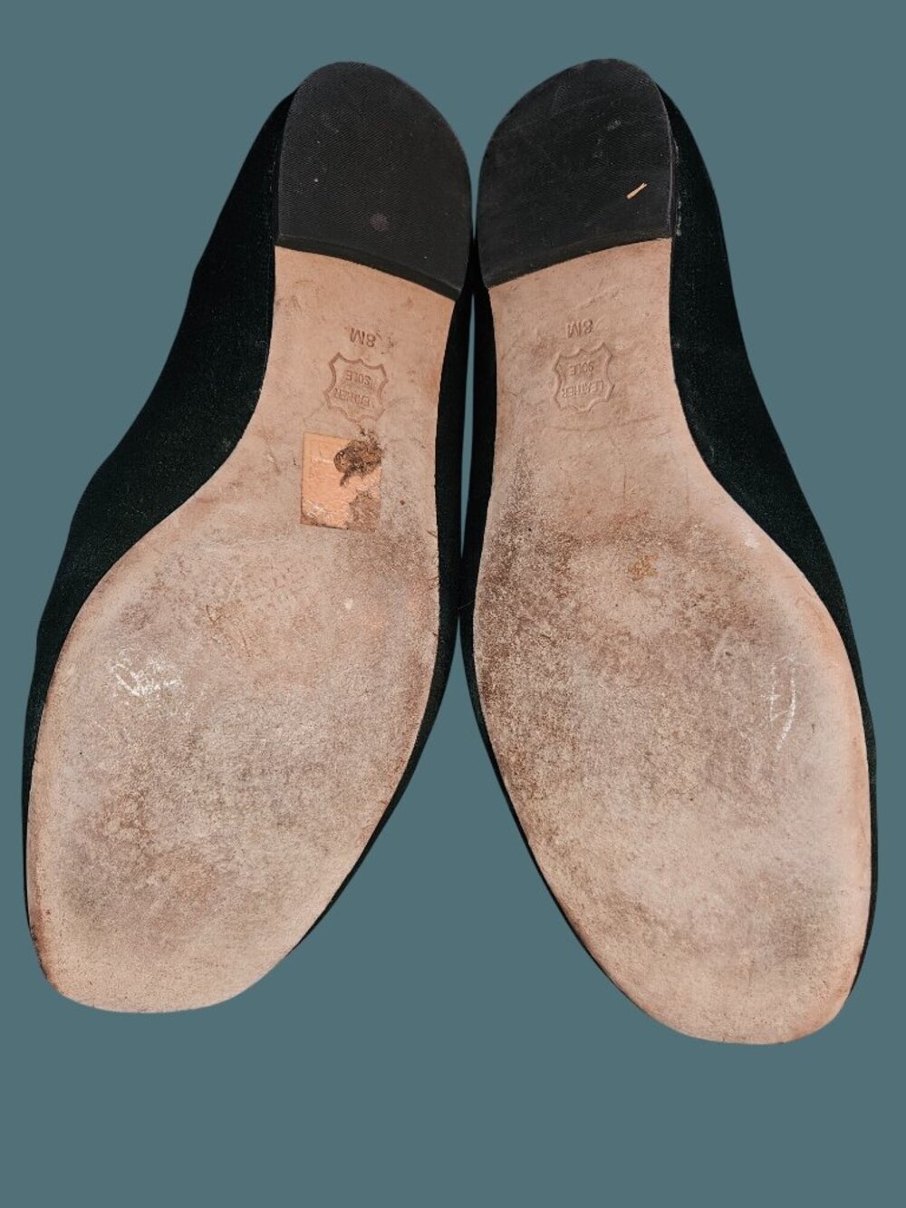 Tory Burch Green Satin Delphine T Logo Embellished Ballet Flats Size 8M - Picture 13 of 14